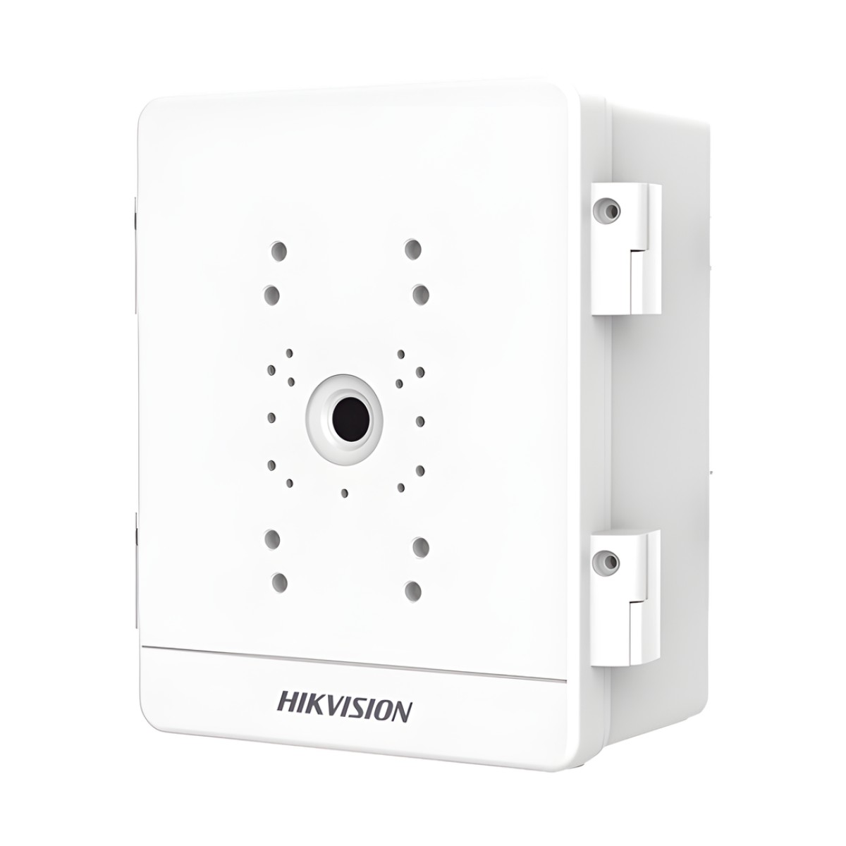 Caja para Videovigilancia para Exterior / Uso en Pared o Poste / IP66 / IK10 / Dimensiones: 387 X 432 X 225 mm / Soporta 3 Dispositivos (PTZ, Bocinas, Cámaras Fijas)