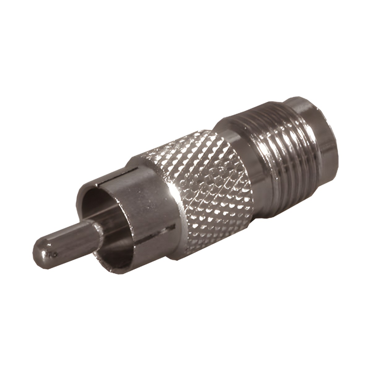 Adaptador de TNC Hembra a RCA Macho Tipo Fono para Aplicaciones de Audio y Video, Níquel/Oro/Teflón