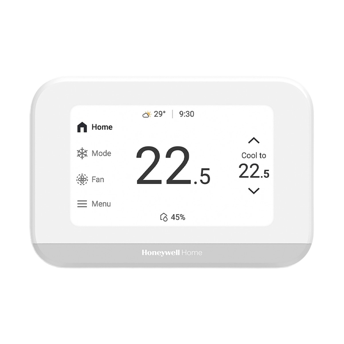 Termostato inteligente con pantalla táctil de 4.3 pulgadas, sensor de humedad, hasta 3H/2C bomba de calor, Wi-Fi, Bluetooth y Matter, color blanco