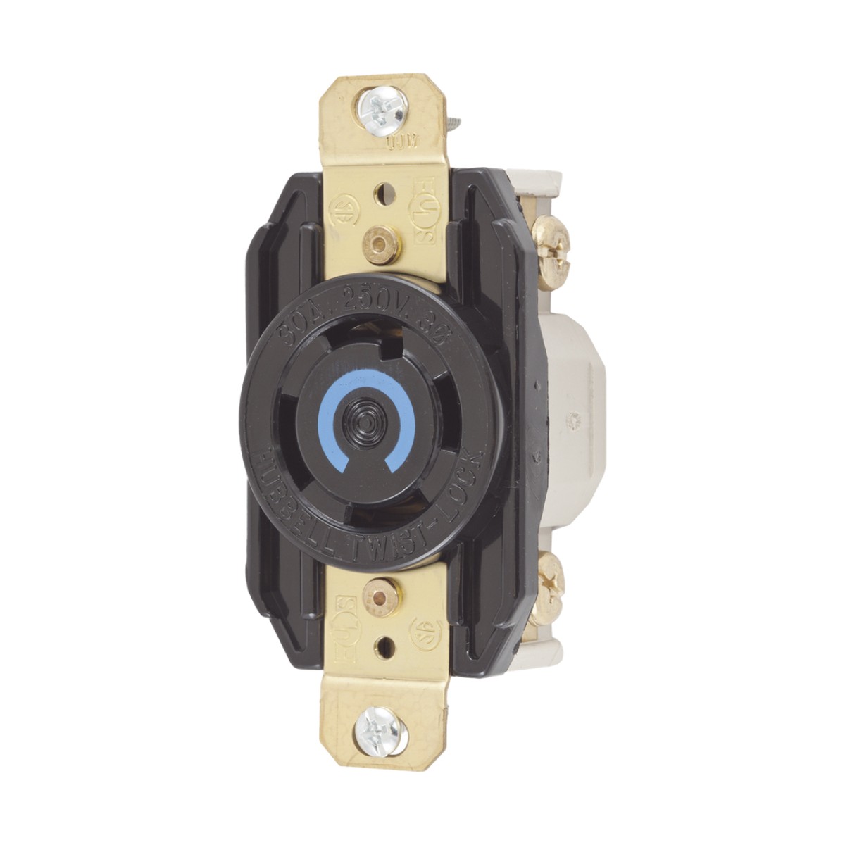Receptáculo con Bloqueo de Media Vuelta Industrial 30 A 250 V CA / 3 Polos 4 Hilos / Nema L15-30R.