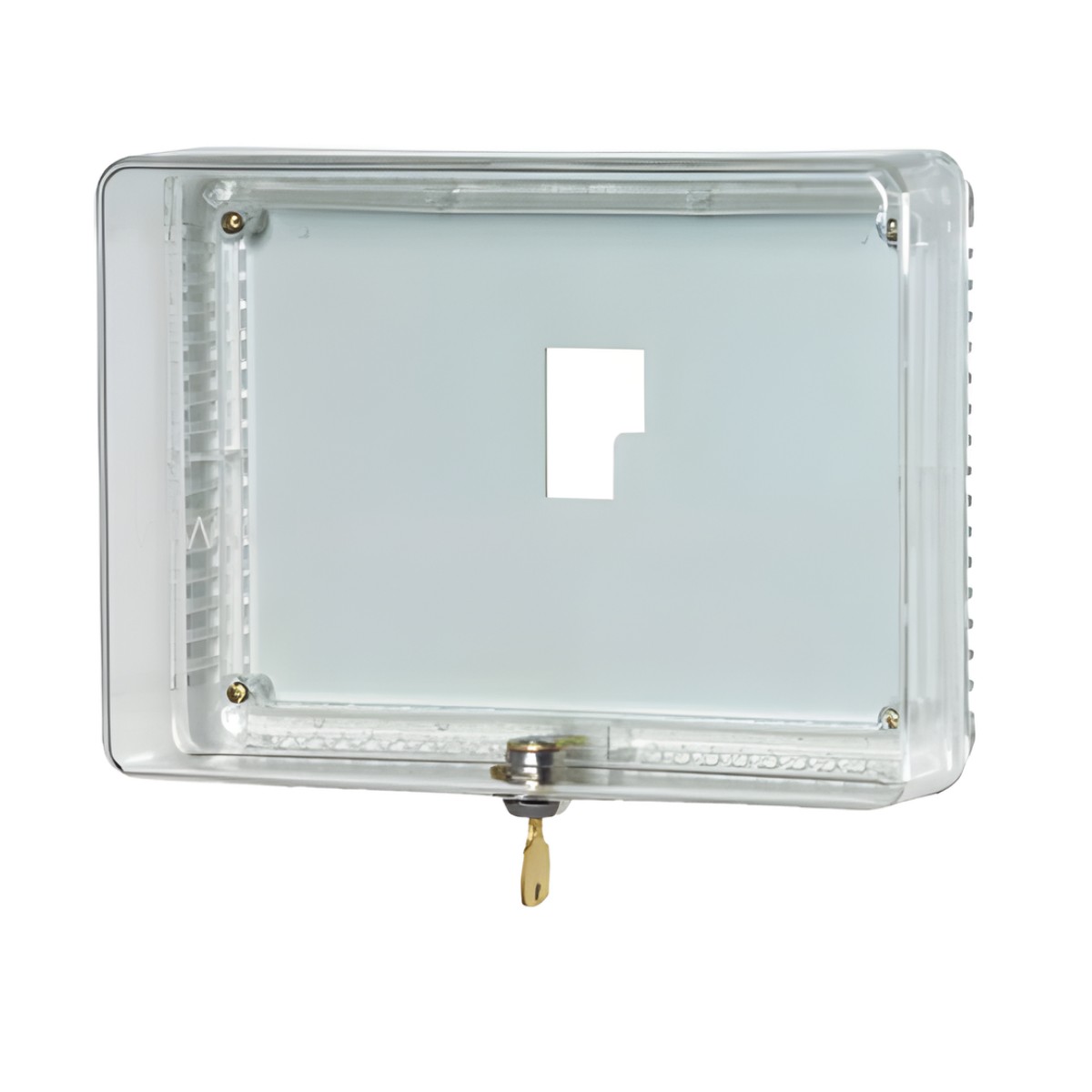 Guarda antimanipulación para termostato de pared, cubierta transparente, tamaño grande, montaje vertical u horizontal con cerradura de llave