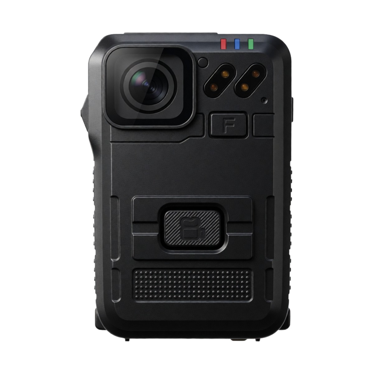 Body Camera para Seguridad, Video Full HD, Descarga de Vídeo automática con estación, Pantalla TFT con indicador de batería y memoria.