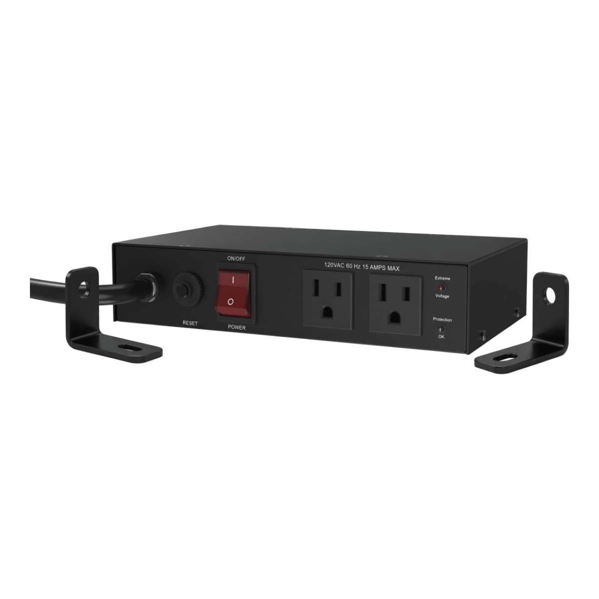 Acondicionador de Voltaje / Entrada 120 Vca / 2 salidas @ 120 Vca NEMA 5-15R / 1,800 W / 15 A / Supresión de Picos / Filtro de Ruido EMI/RFI / Sin bracket