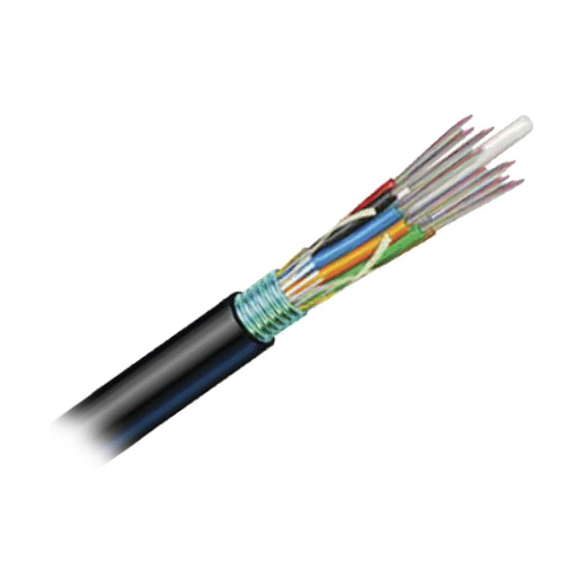 Cable de Fibra Óptica 6 Hilos, OSP (Planta Externa), Armada, Gel, HDPE (Polietileno de Alta Densidad), Multimodo OM3 50/125 Optimizada, 1 Metro (3.28 Pies)