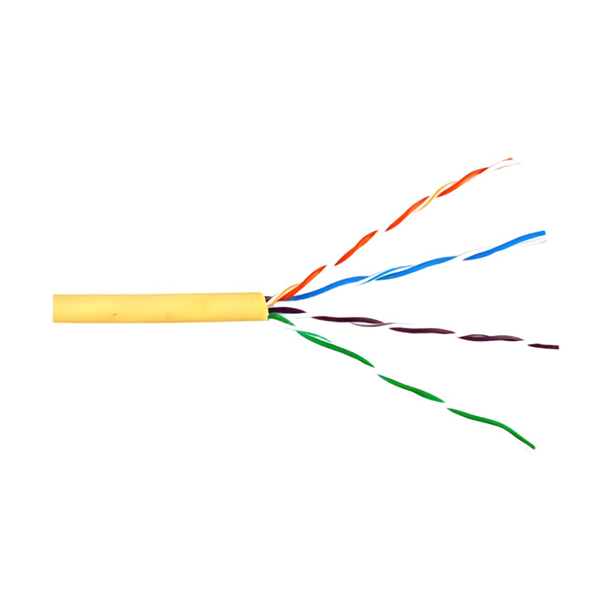 Bobina de Cable de 305 Metros (1000 Pies) UTP Cat6 Riser / Color Amarillo / UL, CMR, Probado a 350 Mhz / Para Aplicaciones de CCTV, Redes de Datos, IP Megapixel, Control RS485