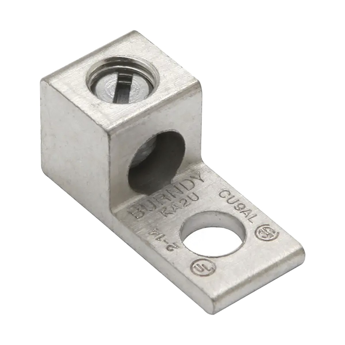 Terminal Universal de Aluminio/ 1 Orificio para Calibre  14- 6 AWG / Perno de 1/4" / AL-CU Estañado.