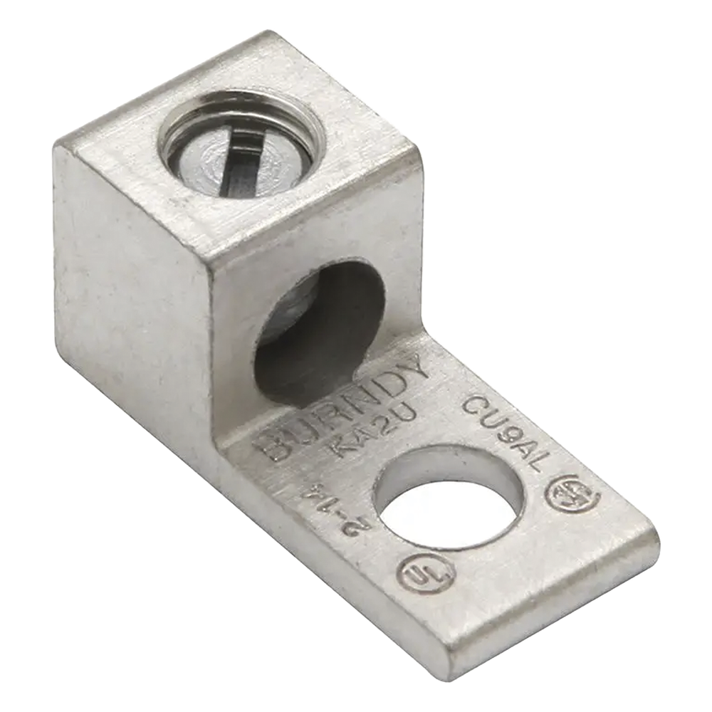 Terminal Universal de Aluminio/ 1 Orificio para Calibre  14- 6 AWG / Perno de 1/4" / AL-CU Estañado.