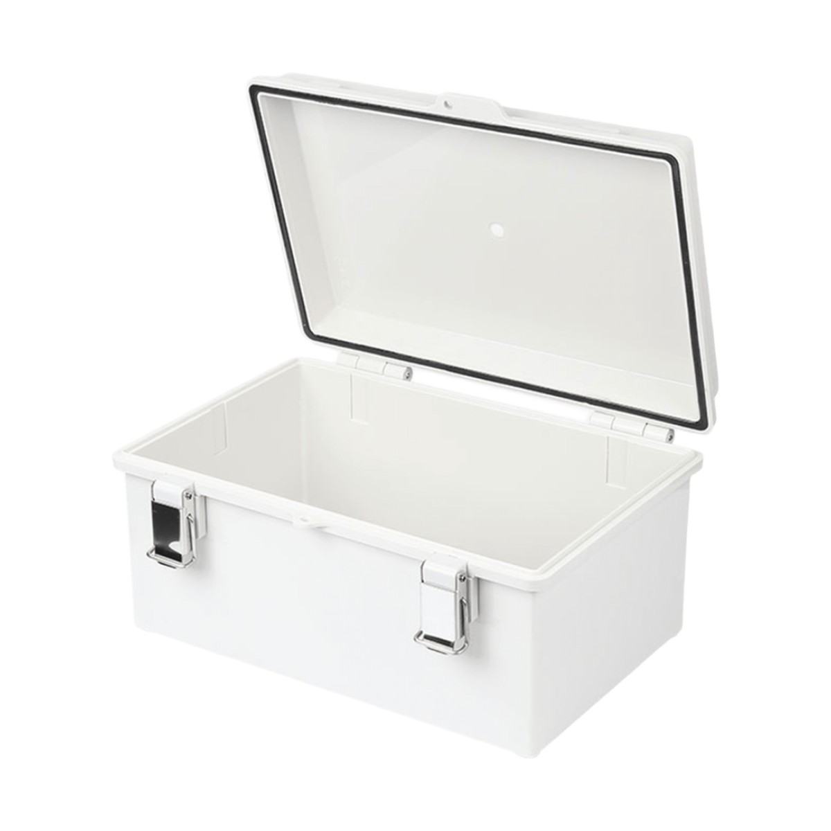 Gabinete de Plástico ABS, Uso en Intemperie IP66 (190 x 290 x 140 mm) cierre por broche Inoxidable y Permite Cerrado con Candado y Llave (Perno 5mm) No Incluido
