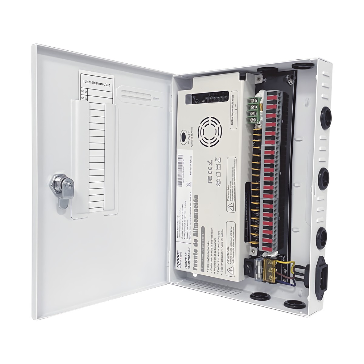 Fuente | 11-15 V | 18 canales | 20 A | Compatible con cámaras 4k | Alta tecnología en seguridad | Doble ventilador | Hasta 1.8 Amperes por Salida | Filtro de ruido por canal | Diseño de alta gama.