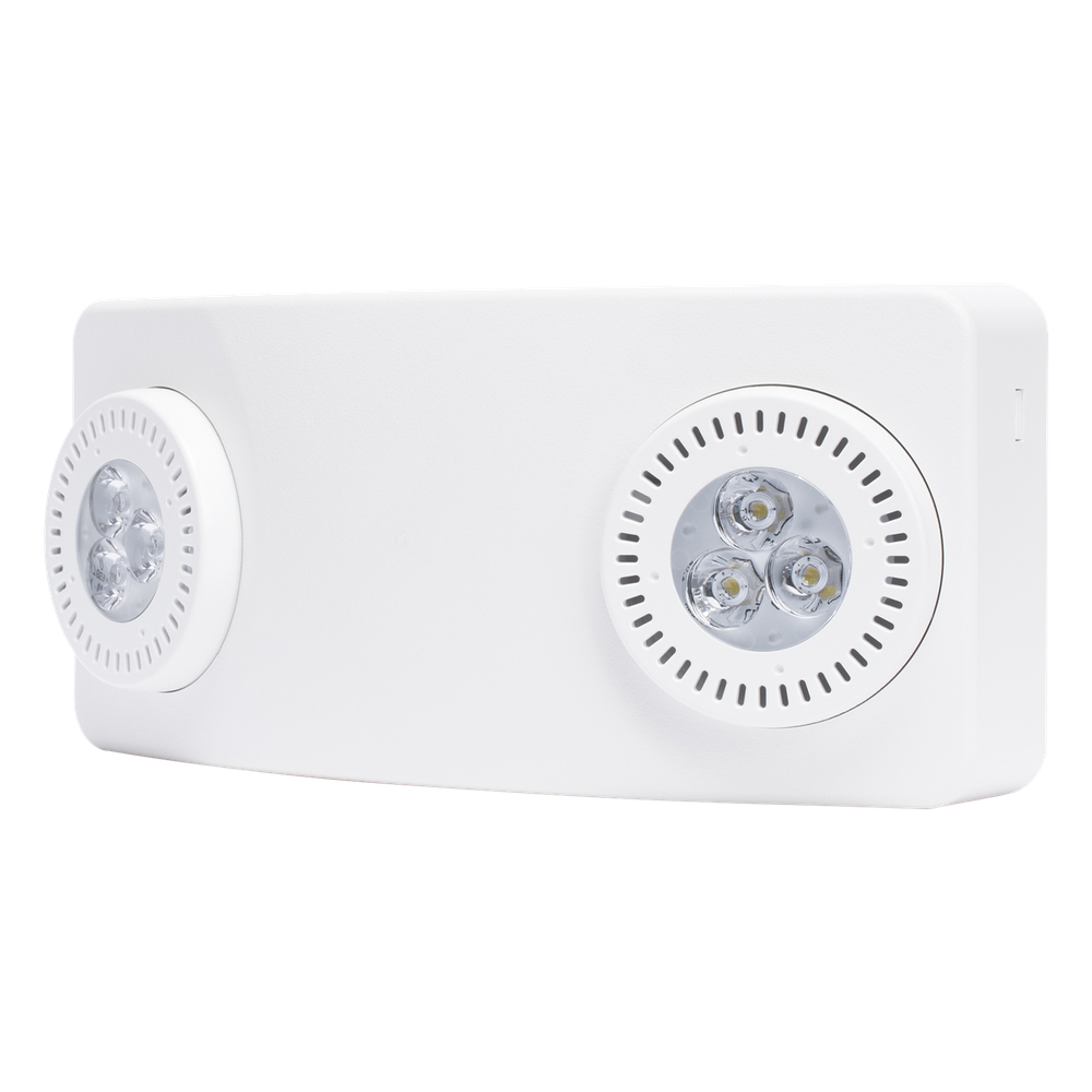 Luz de Emergencia Dual LED / 520 lúmenes / Uso Rudo / Cubierta ABS UL 5VA / Batería 9.6V 3Ah / 90 min Autonomía / Montaje Pared o Techo
