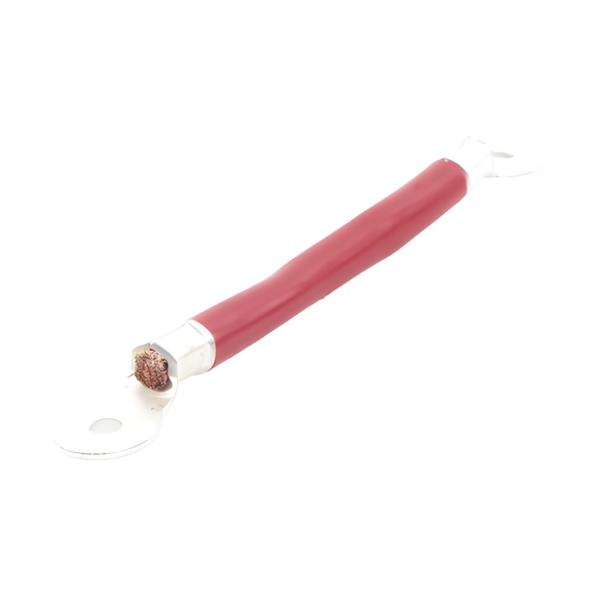 Cable para Baterías, 0.2 m, rojo, Calibre 2 AWG con Terminales de Ojo en Ambos Extremos