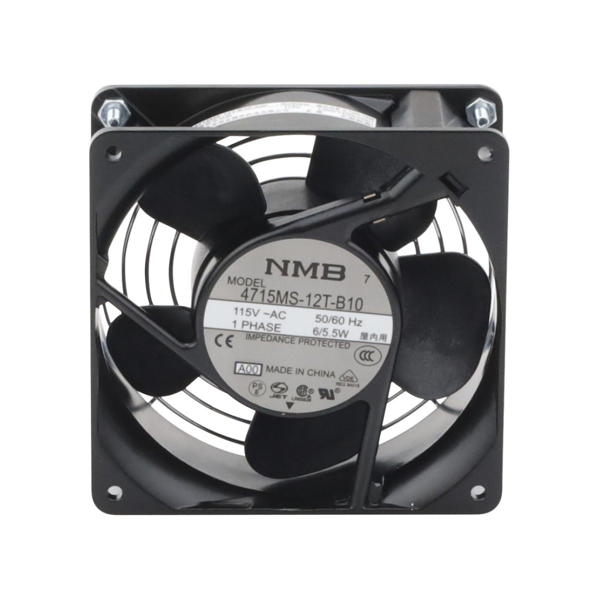 Ventilador Axial Compacto, de 4 Pulgadas, 49 CFM, 115 Vca, De Acero, Color Negro