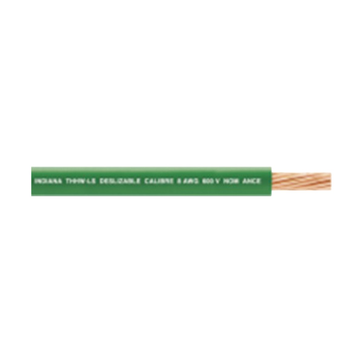 Cable THW-LS / Calibre 6 AWG / 19 Hilos / Color Verde / Bobina 100 m (328 ft)