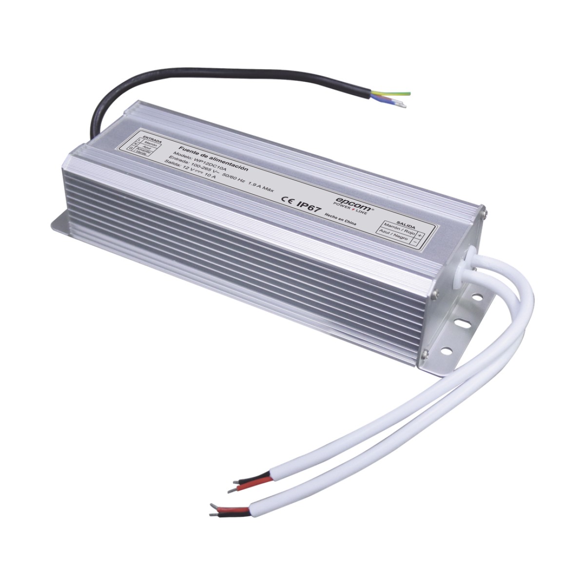Fuente 12 V | 2 SALIDAS A 5 AMPER | 10 Amperes Totales | Waterproof | Intemperie grado IP67