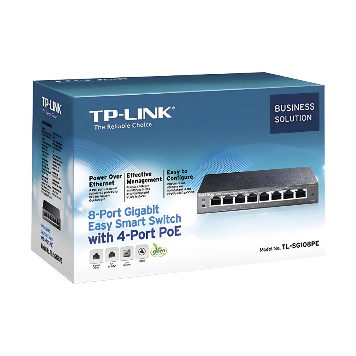 Easy Smart Switch PoE JetStream , 8 puertos 10/100/1000 Mbps  55 W