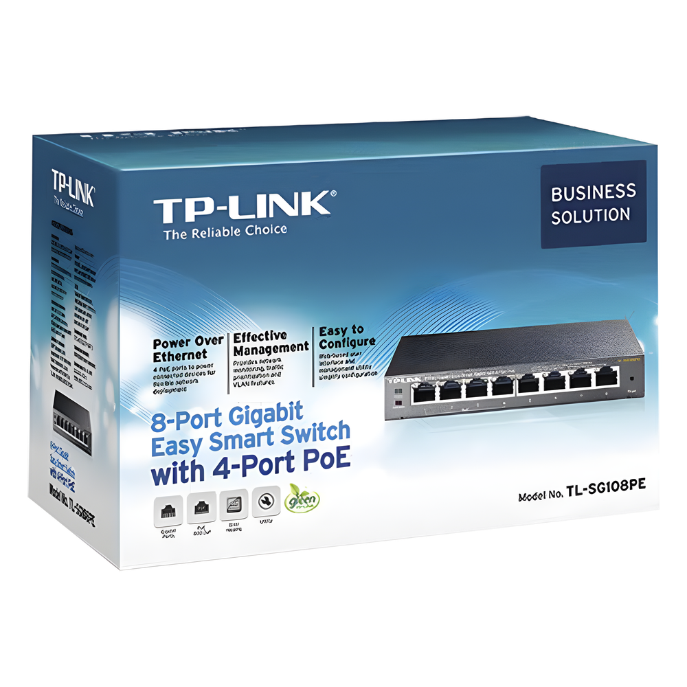 Easy Smart Switch PoE JetStream , 8 puertos 10/100/1000 Mbps  55 W