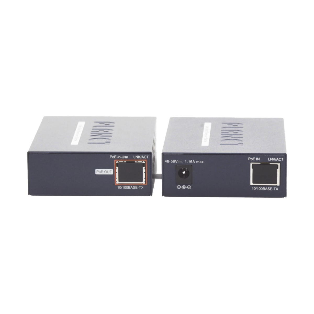 Kit Transmisor y Receptor PoE de Largo Alcance Sobre Coaxial Hasta 1 km