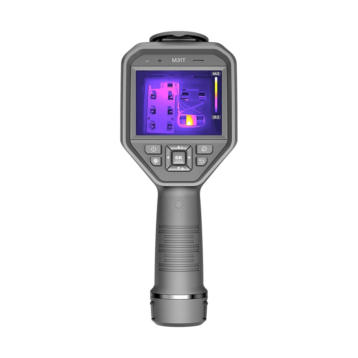 M31T - Cámara Termográfica Portátil Dual / Super IR 768 x 576 / Lente Óptico (8 Megapixel) / WiFi / IP54 / Ranura MicroSD hasta 64 Gb  / Hasta 4 Horas de Funcionamiento Continuo