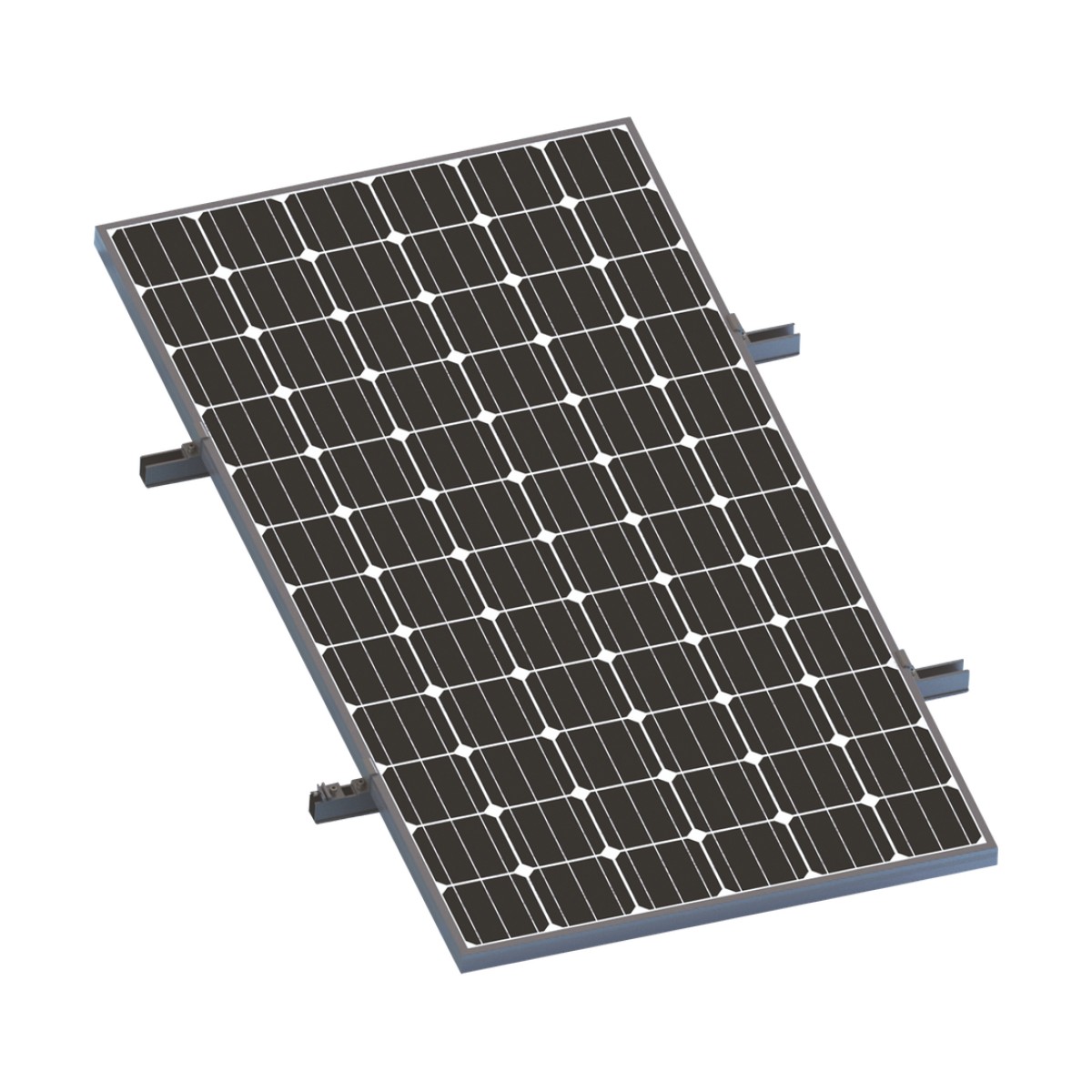 Kit De Minirieles Para Panel Solar Arreglo 1X1 Para Instalación Plano En Lámina