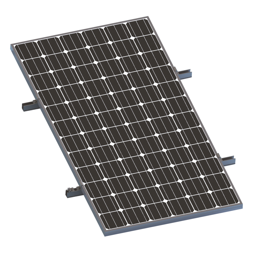 Kit De Minirieles Para Panel Solar Arreglo 1X1 Para Instalación Plano En Lámina
