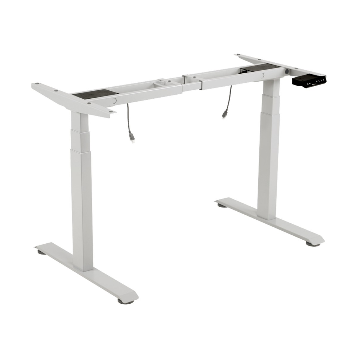 Base de Escritorio Motorizado Profesional / Altura Ajustable 60-125cm / Estructura Estable / Funcionamiento Suave / 3 Preset de Posiciones / Color Blanco / Soporta hasta 100Kg de carga