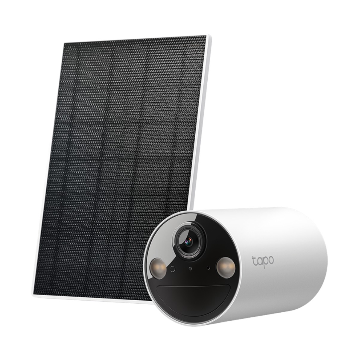 Kit Cámara Solar Tapo / 2K 3MP (2304×1296 px) / Visión Nocturna Color / Batería 6400 mAh 180 Días / IP65 / Panel Solar Integrado / Detección IA Personas / Audio Bidireccional
