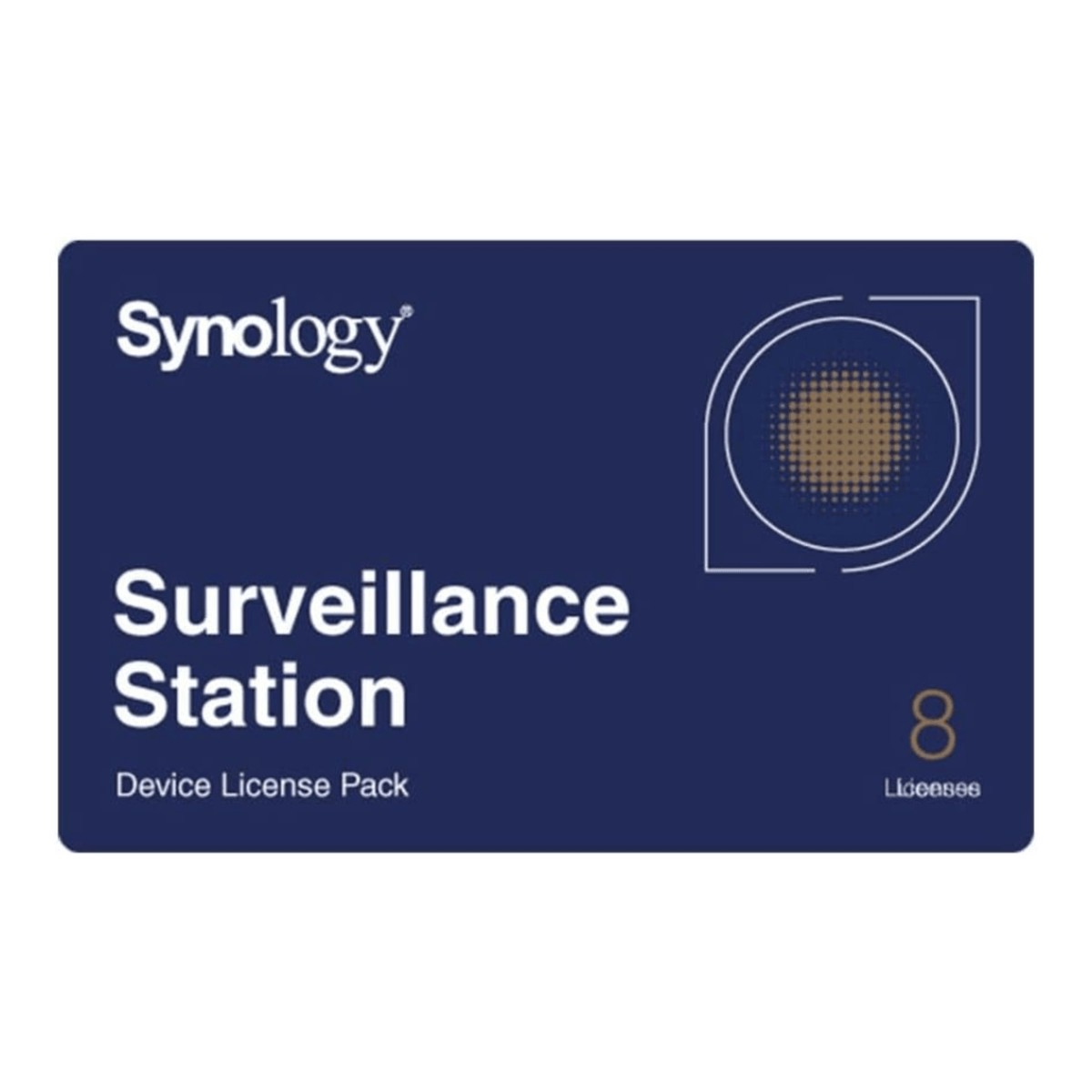 Licencias de Dispositivos de Vigilancia Synology | Paquete de 8 Licencias | Compatibilidad con Cámaras IP, Módulos de E/S, Altavoces IP | Gestión Centralizada CMS | Licencias Predeterminadas Incluidas.