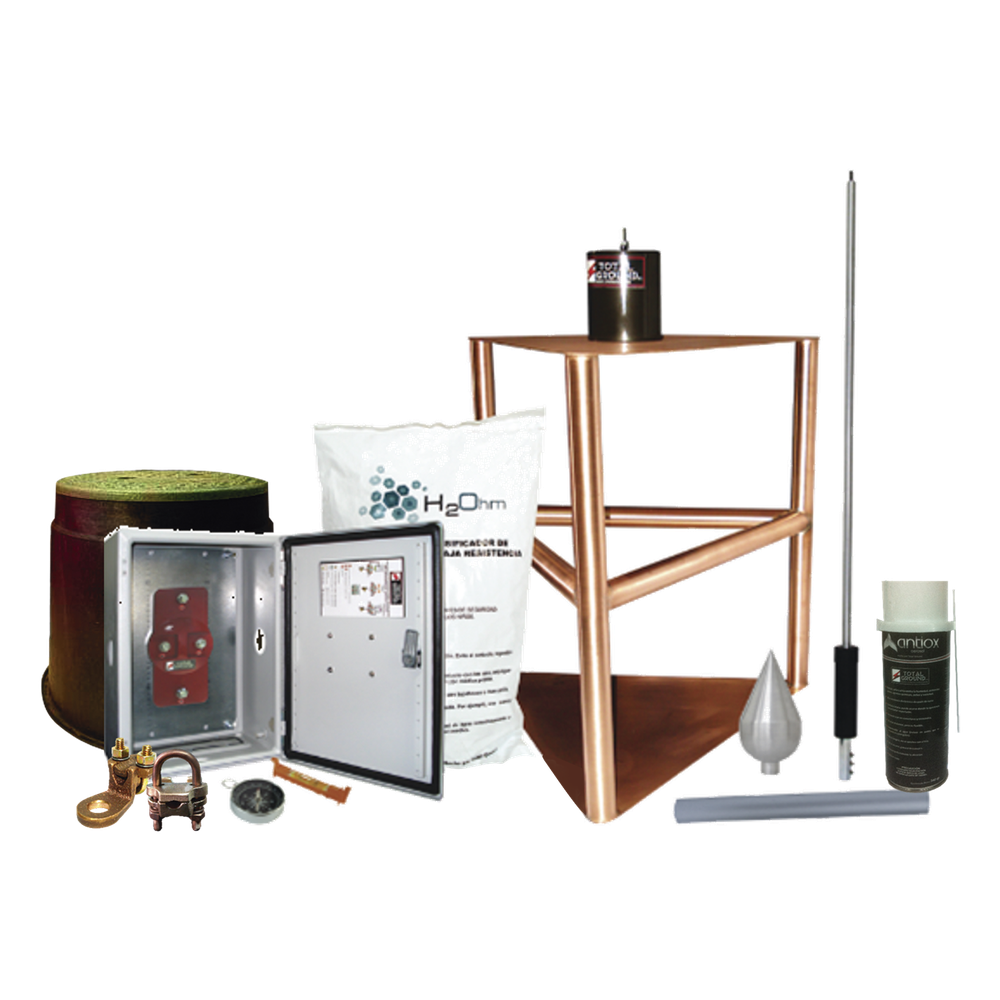 Kit Pararrayo con Accesorios de Instalación en Torre para Protección de 200 m de Diámetro.