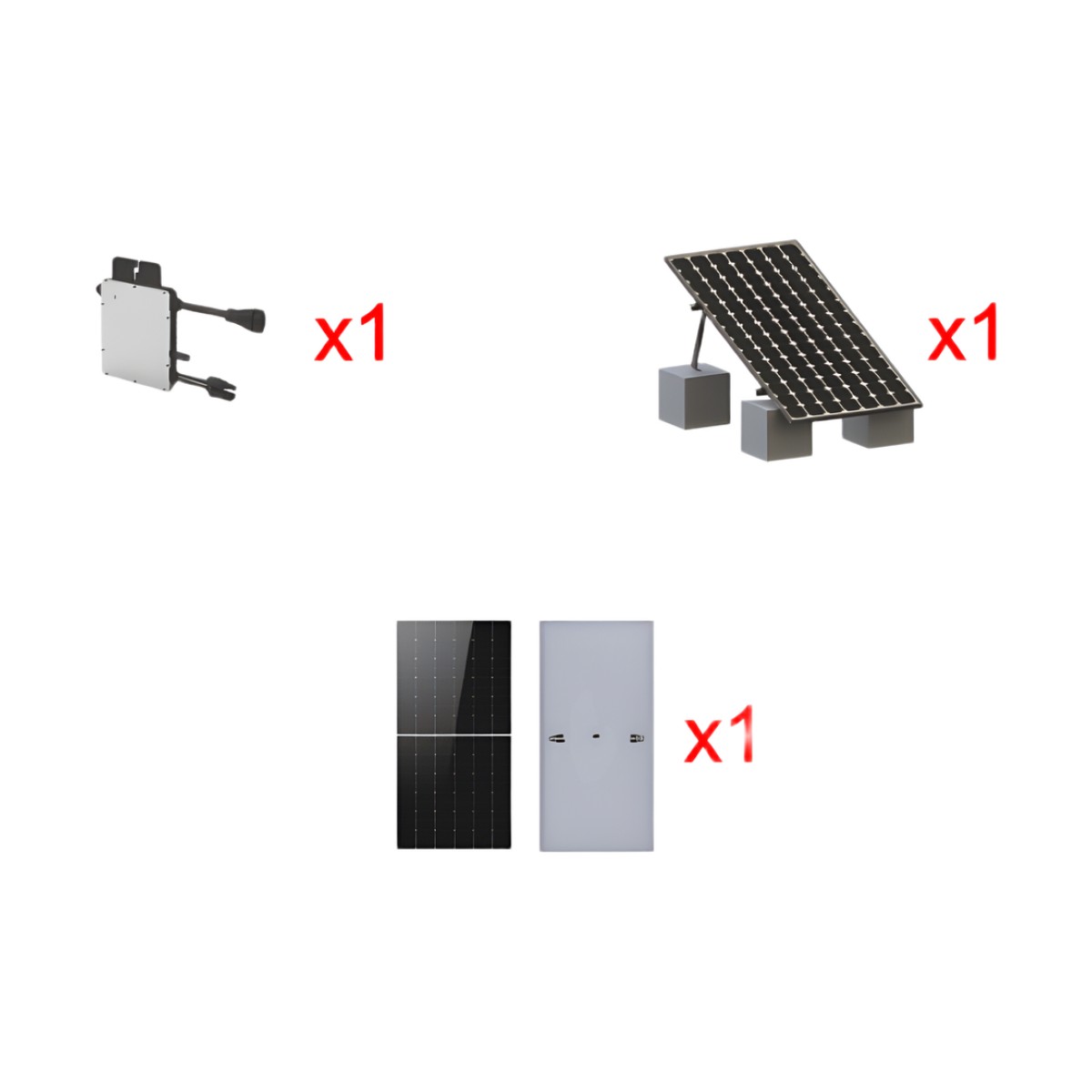 Kit Solar Interconexion  / 500 W  220Vca / Microinversores HOYMILES / Montaje Incluido