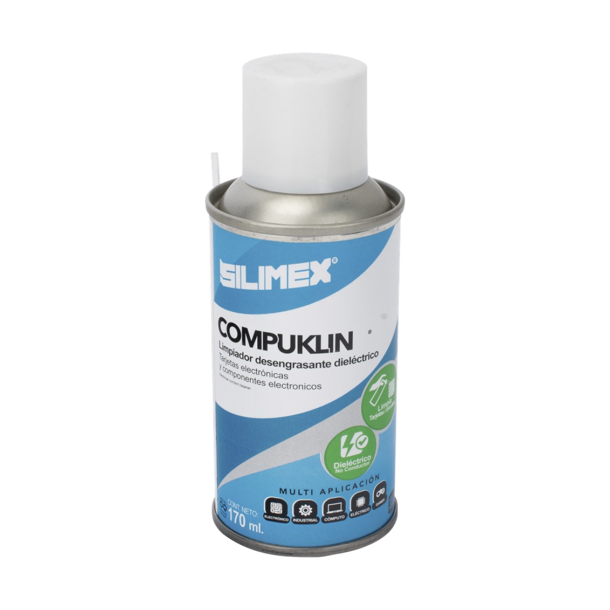 Limpiador desengrasante en aerosol dielectrico, para tarjetas electrónicas y circuitos, bote 170 ml.