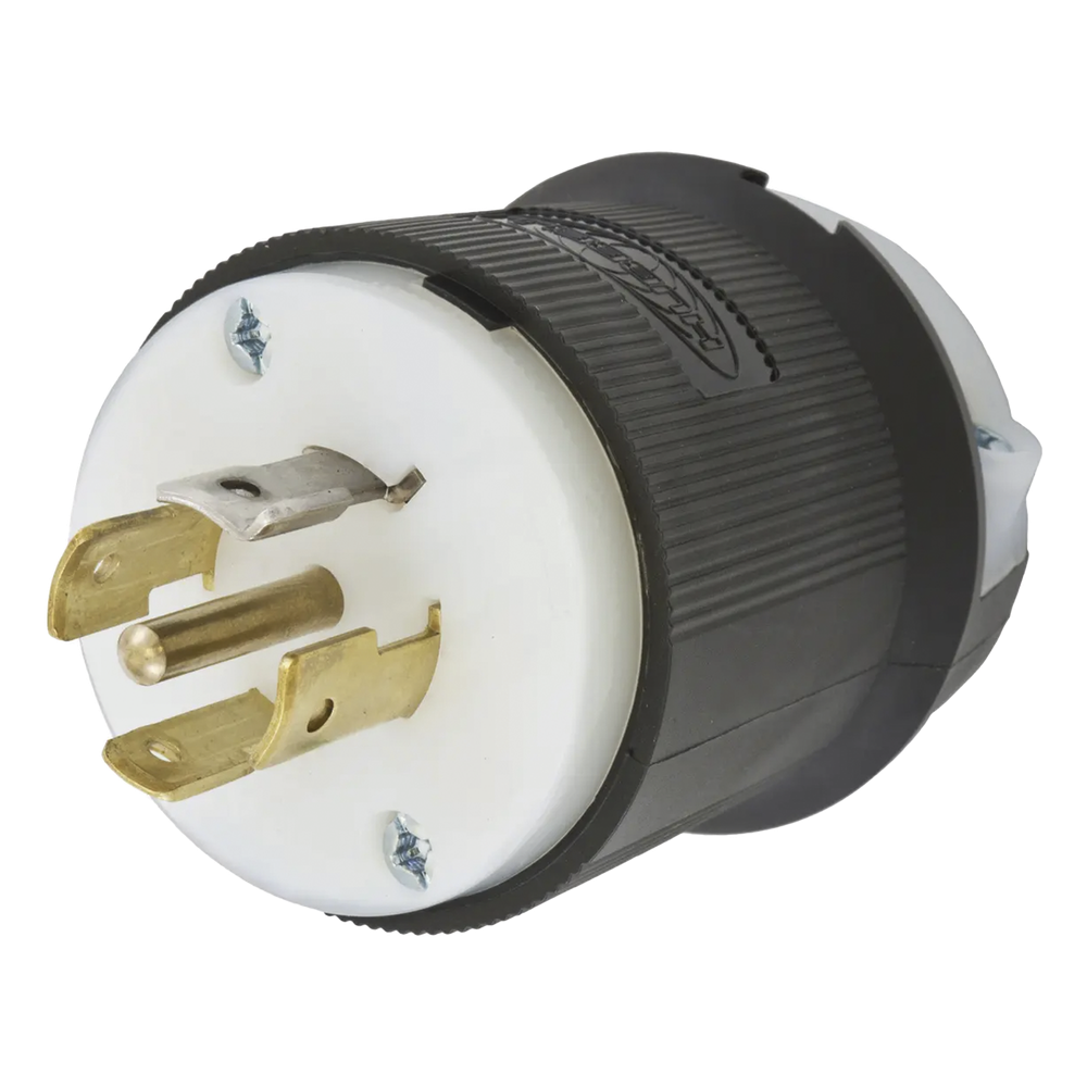 Clavija Industrial con Bloqueo de Media Vuelta / 20 A 120/208 V CA / 4 Polos 5 Hilos / Color Blanco y Negro / Nema L21-20P/ Grado Industrial