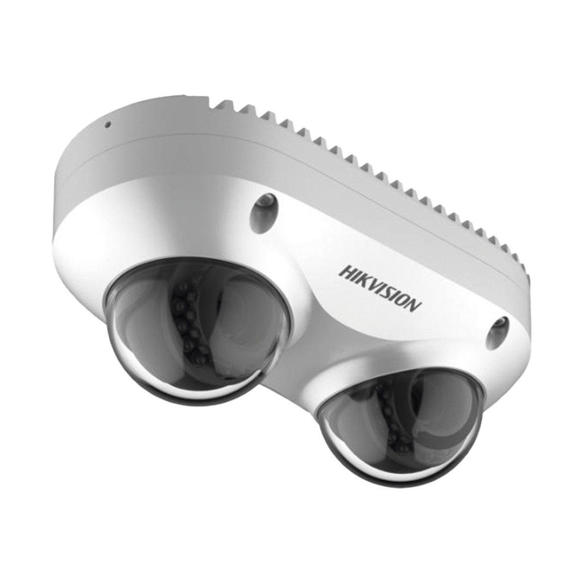 PanoVu Series / Lente Dual de 4 Megapixel / 2 Lentes Fijos de 2.8 mm / Recomendado para Pasillos o Esquinas / IP67 / IK10 / PoE / WDR 120 dB / 10 mts IR / Entrada y Salida de Audio y Alarma / MicroSD