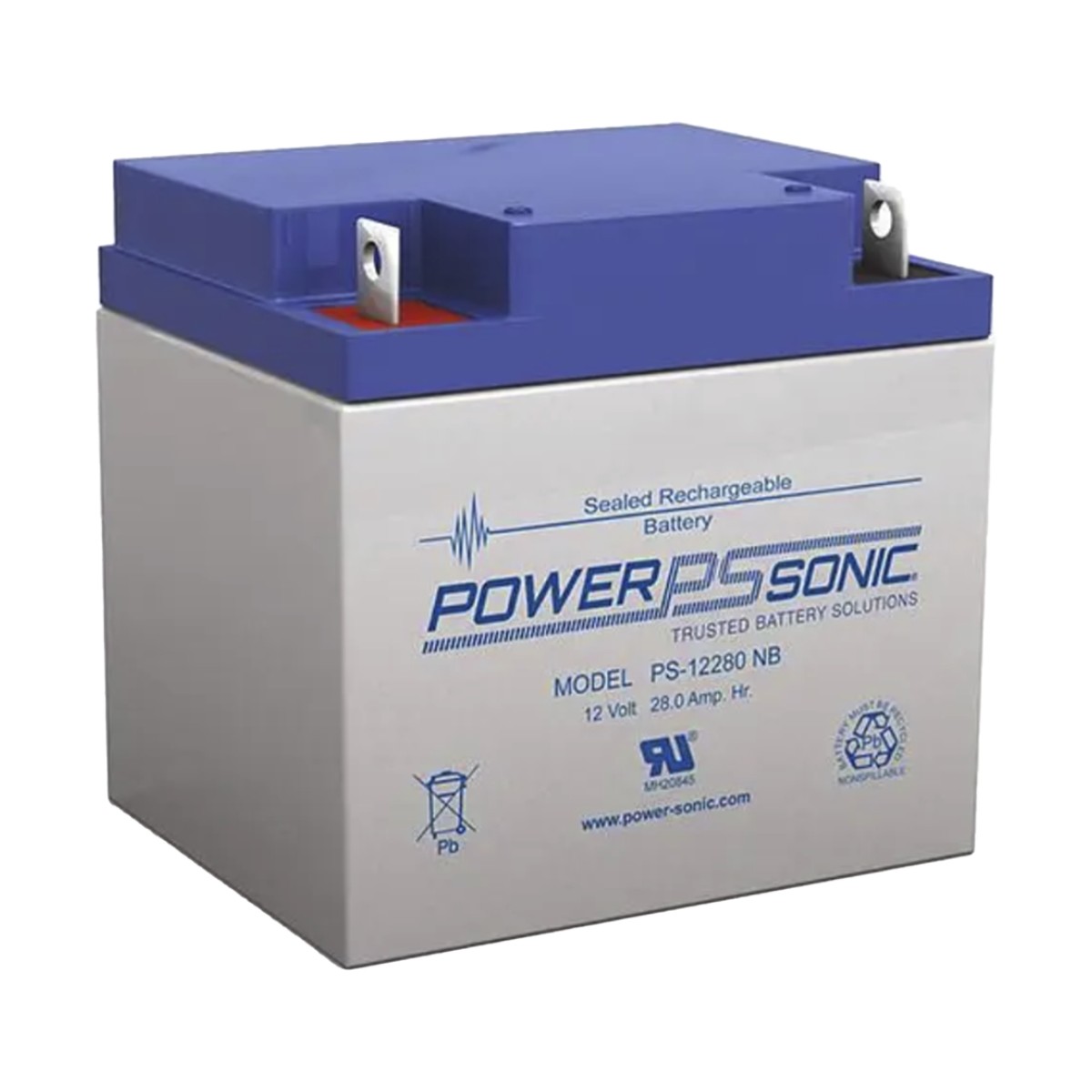 Batería 12V, 28AH, Para Respaldo, Tecnologías AGM/VRLA, 5 Años Vida Útil, Terminales NB2, Reconocida UL