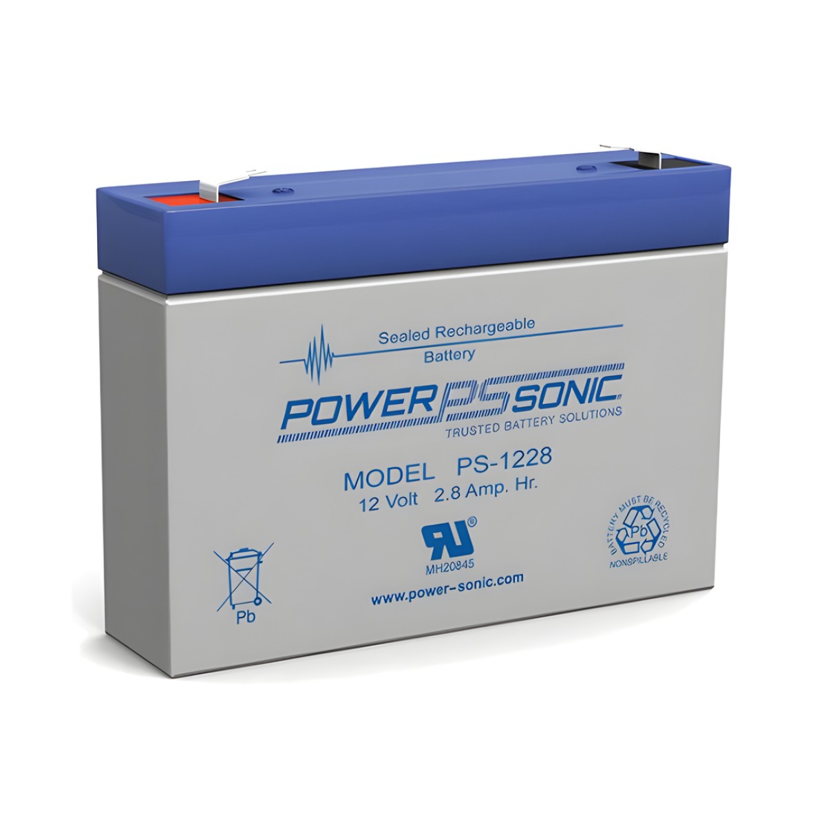 Batería 12V, 2.8AH, Para Respaldo, Tecnologías AGM/VRLA, 5 Años Vida Útil, Terminales F1, Reconocida UL