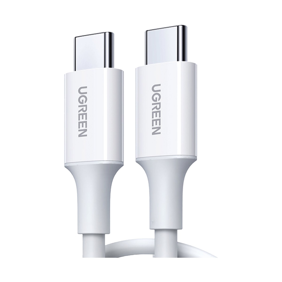 Cable USB-C a USB-C | 1 Metro | Carga Rápida de hasta 60W | Transferencia de datos de 480 Mbps | PD3.0 | QC 4.0/3.0/2.0 | FPC | AFC | Duradero y Flexible| Caja ABS | Cubierta de TPE | Color Blanco.