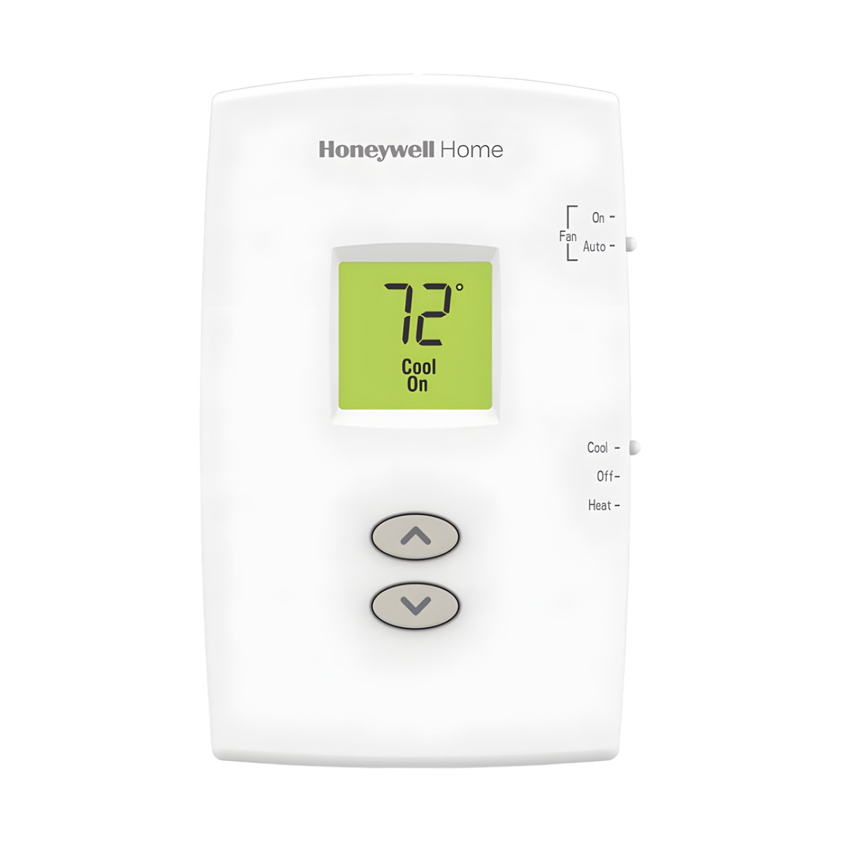 Termostato no programable vertical de 1 etapa calor/frío para sistemas convencionales (gas, aceite, eléctrico) y calefacción por agua caliente, vapor o 750 mV, serie Pro 1000