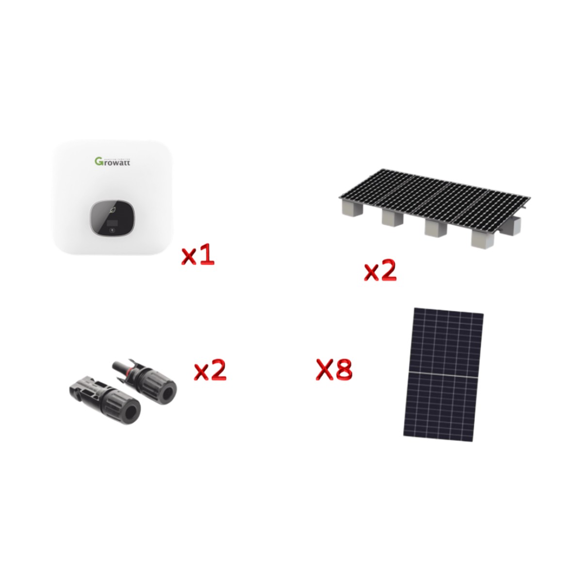 Kit Solar Interconexion  / 5kW  220Vca / Inversor GROWATT / Montaje Incluido