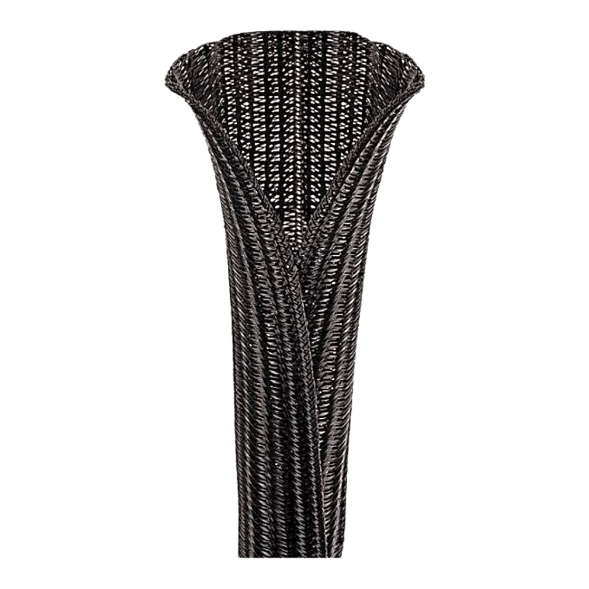 Funda expandible trenzada Pan-Wrap, 1,25 de diámetro, negra, tereftalato de polietileno, 22.86 mts por bobina