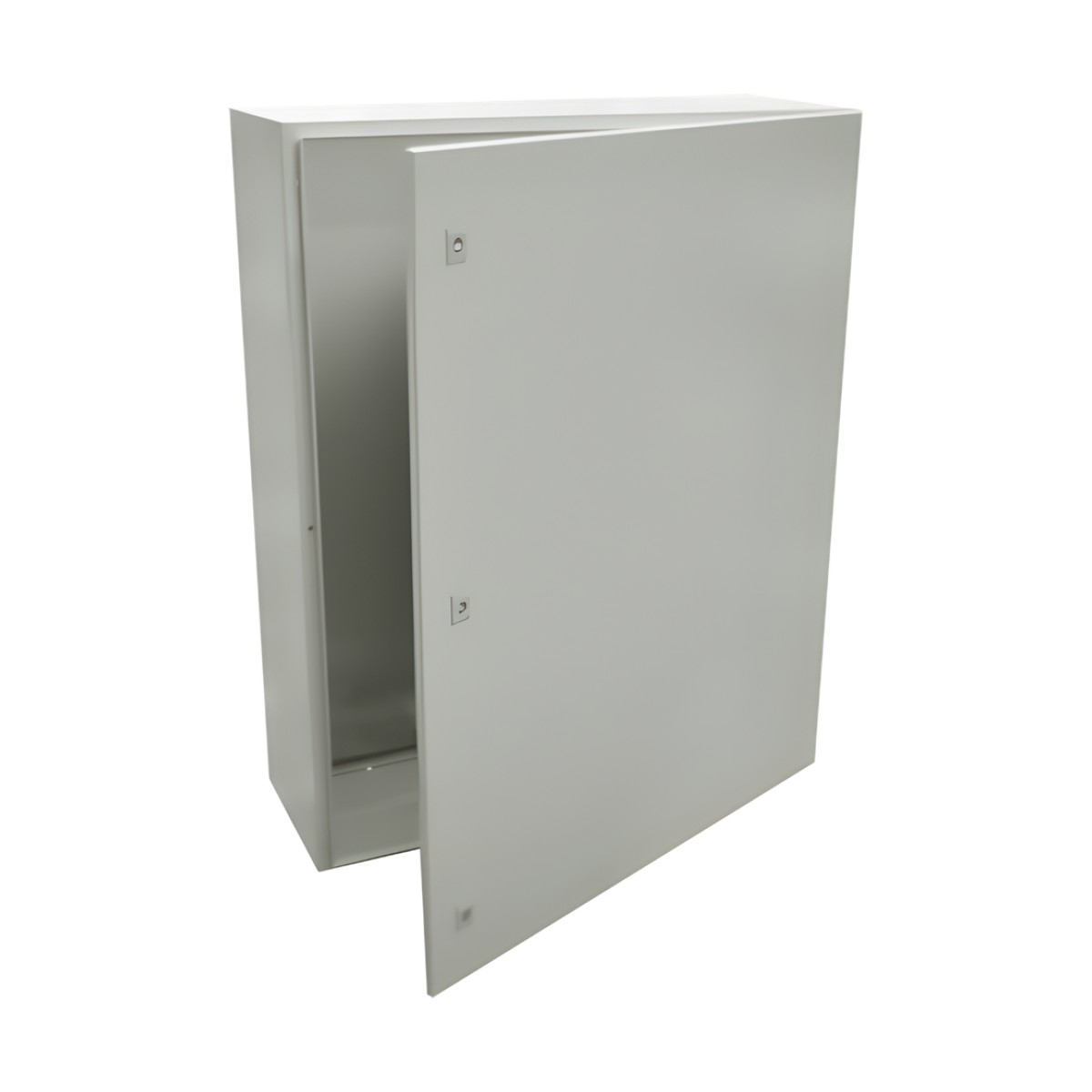Gabinete de Acero IP66 Uso en Intemperie (800 x 1200 x 400 mm) con Placa Trasera Interior Metálica y Compuerta Inferior Atornillable (Incluye Chapa y Llave).