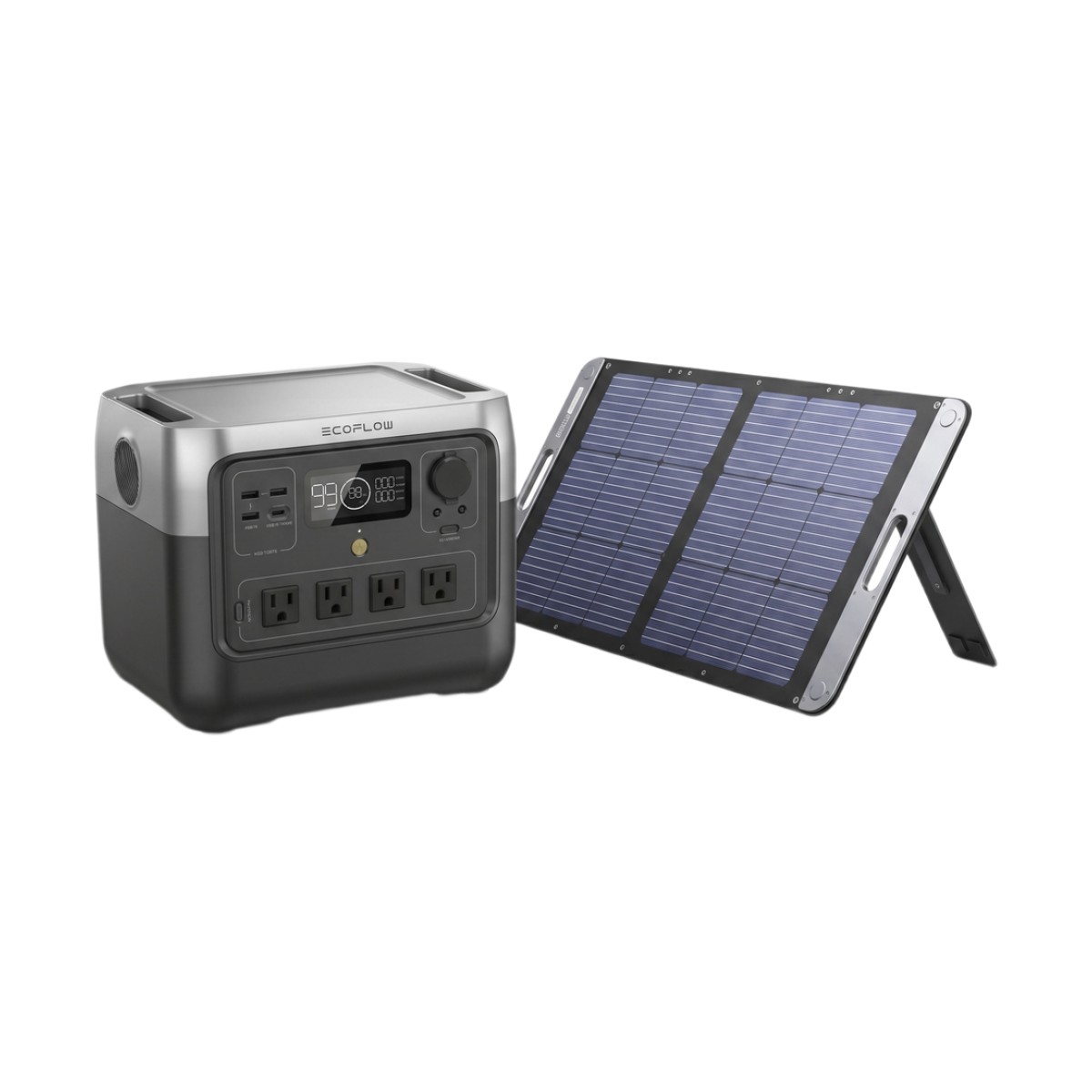Kit de Energía Portátil / Estación 768 Wh / Salida AC 800 W (1600 W X-Boost) / Panel Solar 200 W / Batería LiFePO4 / IP67
