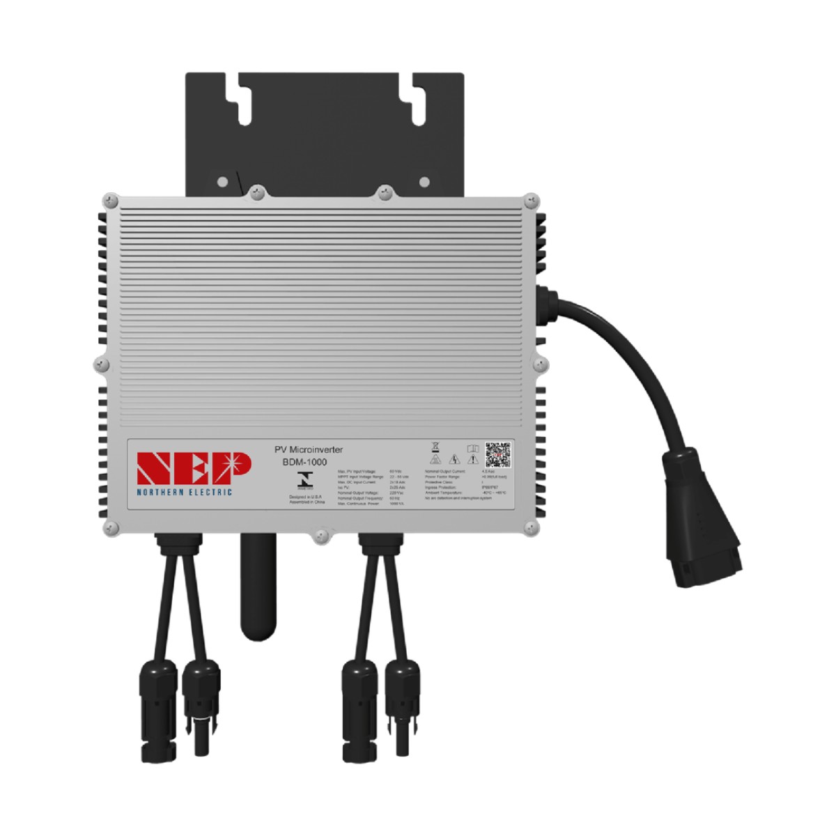 Microinversor 1 Kw, 127 Vca,  WIFI, IP67, Para 2 Módulos de Hasta 750 W