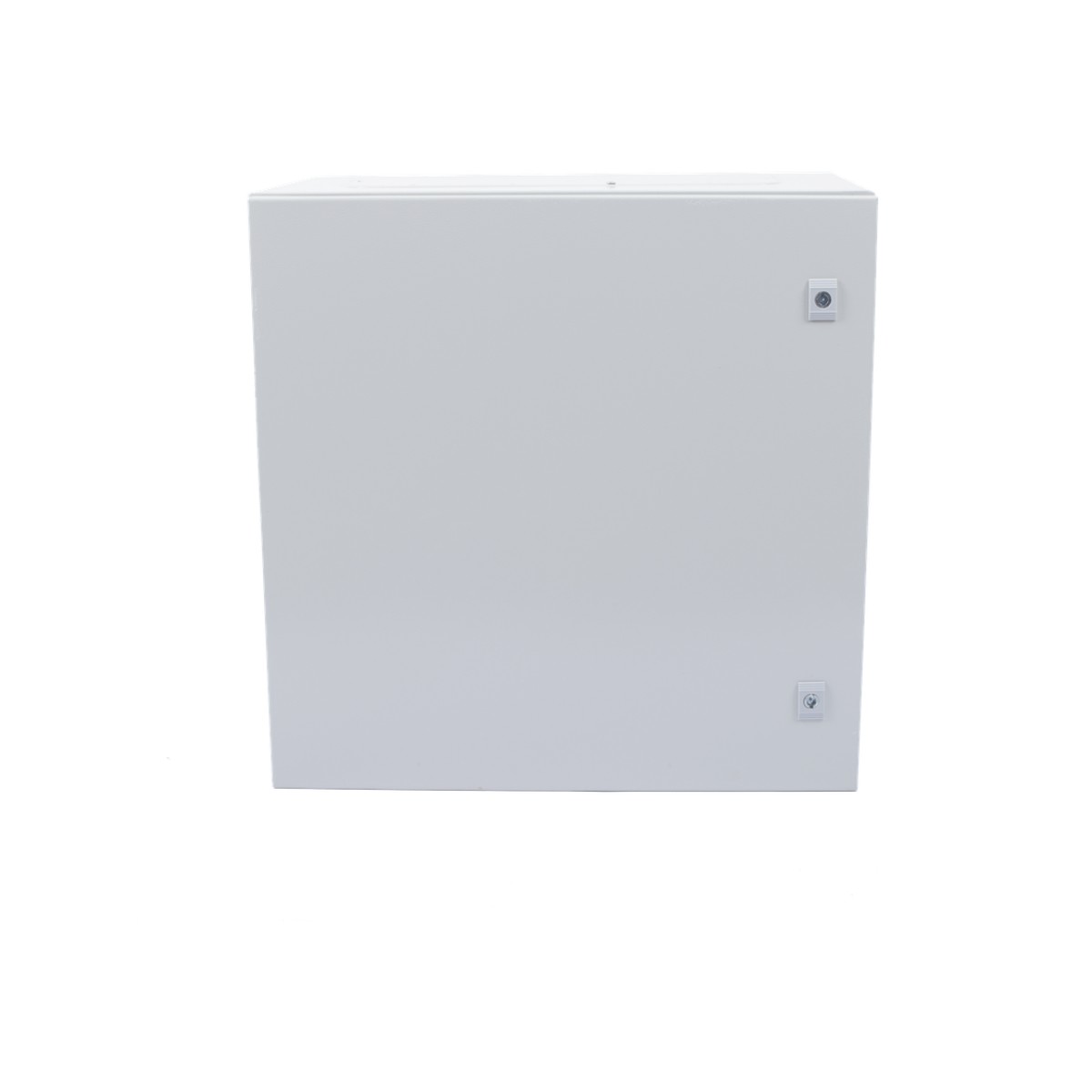 Gabinete de Acero IP66 Uso en Intemperie (600 x 600 x 300 mm) con Placa Trasera Interior Metálica y Compuerta Inferior Atornillable (Incluye Chapa y Llave T).