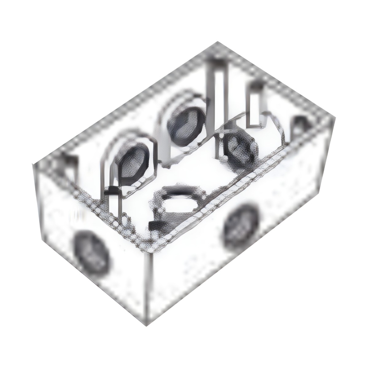 Caja Condulet FS de 1/2" (12.7 mm) con seis bocas a prueba de intemperie.