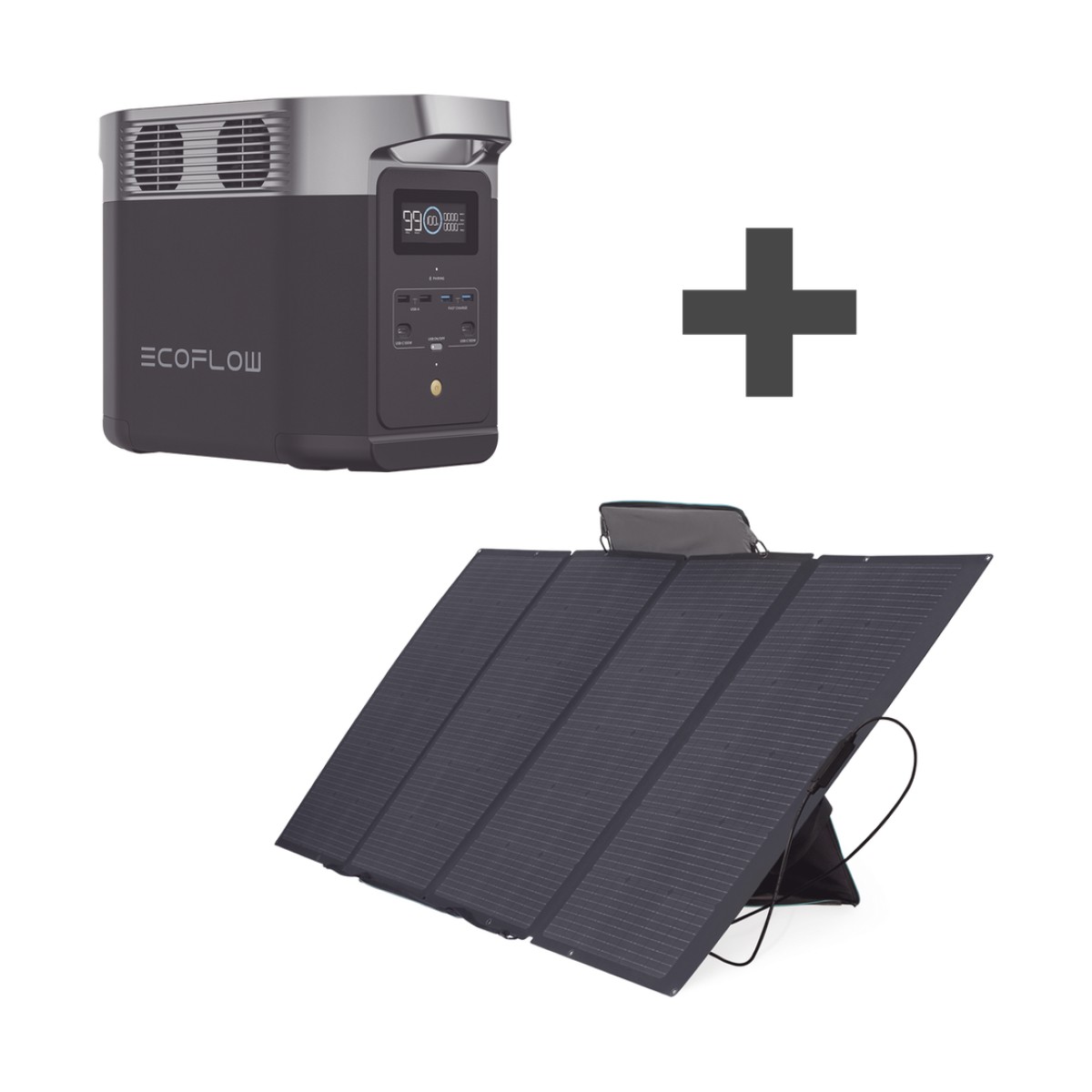 Kit de Estación de Energía Portátil 1024Wh + Panel Solar Flexible 400W