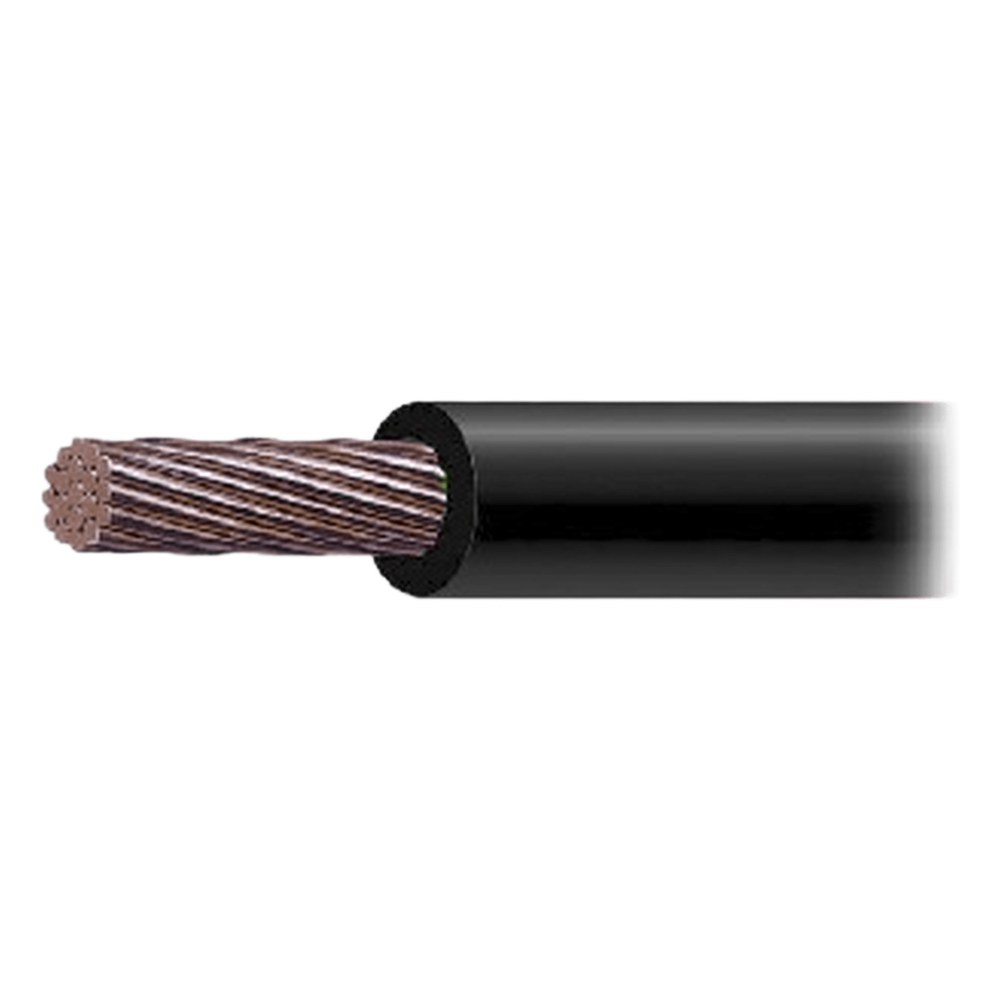 Cable Eléctrico de Cobre Recubierto THW-LS Calibre 3/0 AWG 19 Hilos Color Negro (100 metros).