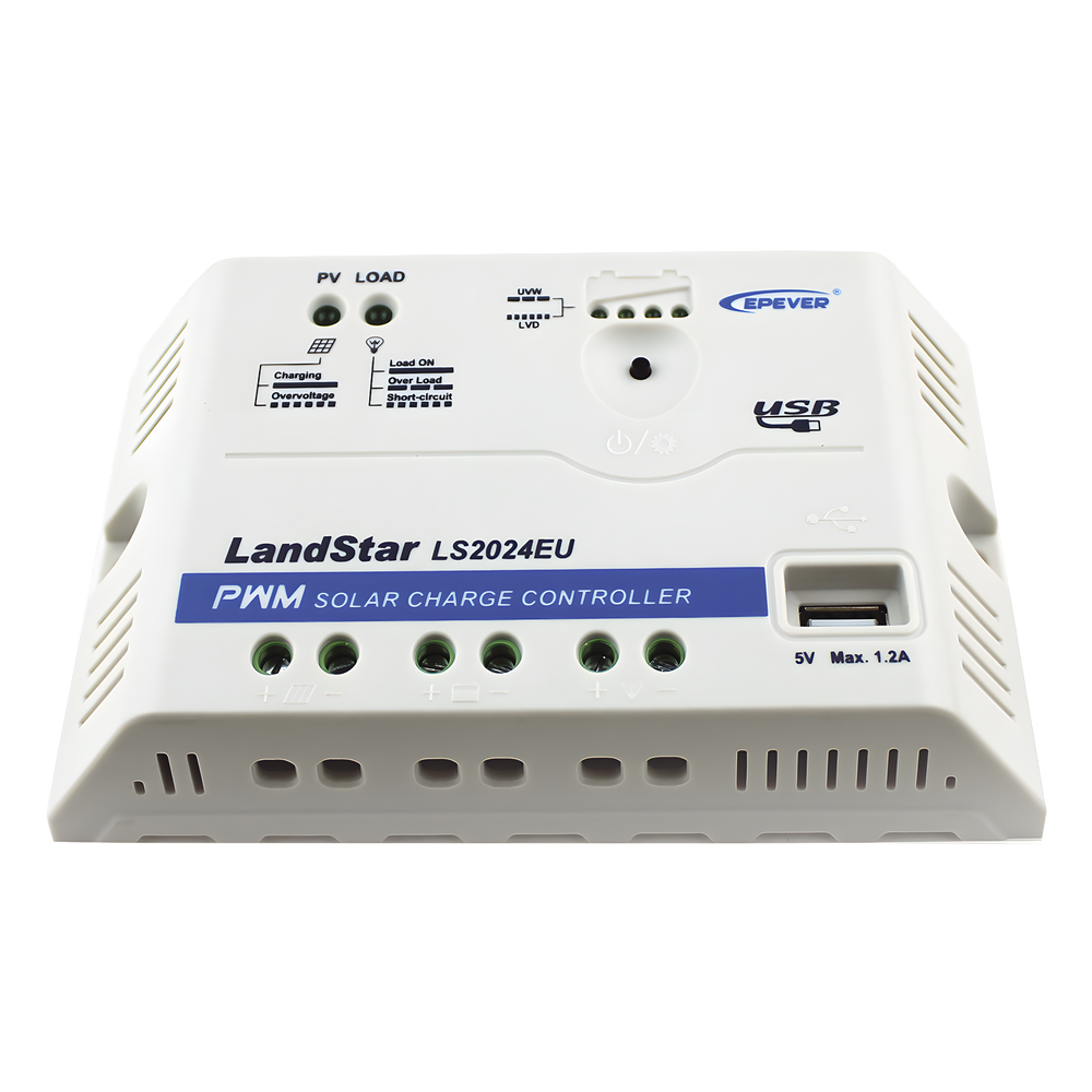 Controlador Solar PWM 12/24 V 20 A, Salida USB
