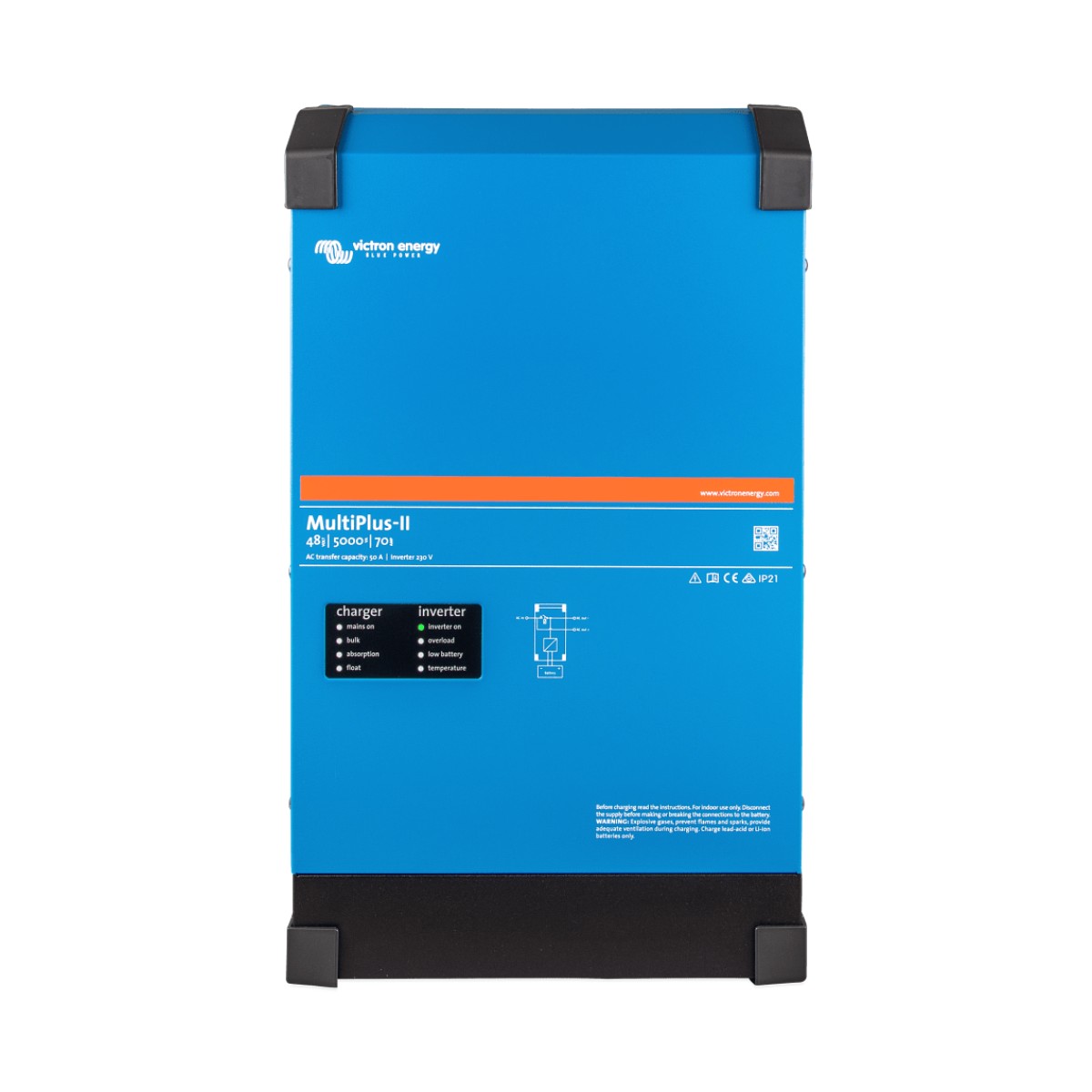 MultiPlus-II 48/5000/70-95 / Inversor Cargador de Onda Pura / Sello UL / Entrada 48 Vcc / Salida 4000 W 120 Vca  60 Hz