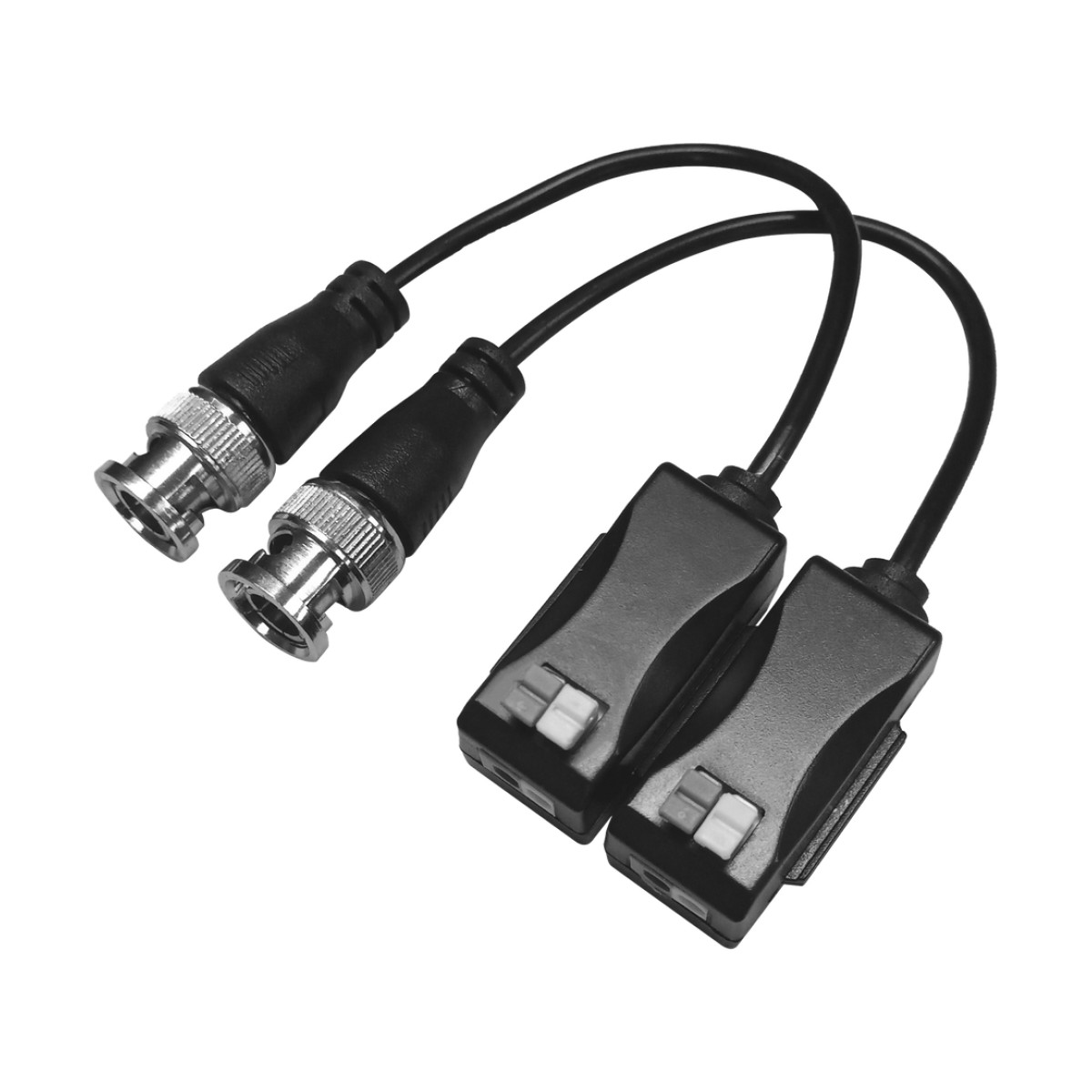 Kit de Transceptores (Baluns) con Terminal PUSH SUPERIOR PIG TAIL en ambos conectores, Resolución 4K , Cable flexible COAXIAL Blindado / COAXITRON / AUDIO POR COAXITRON /Conector 100% COBRE / Calidad PREMIUM