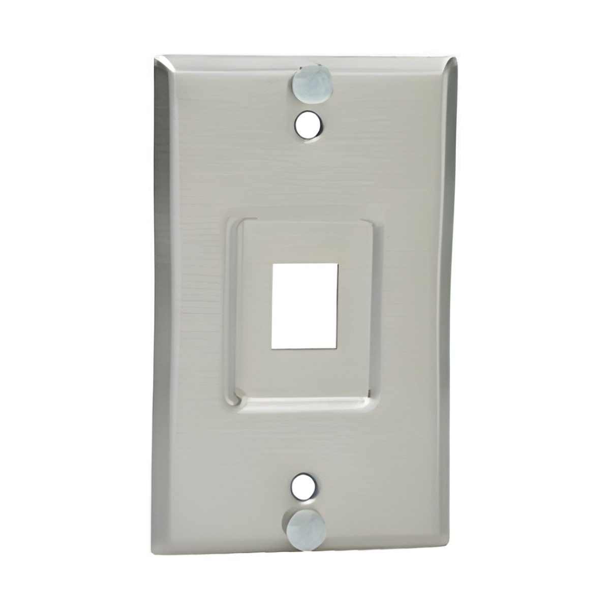 Placa de Pared Telefónica, Salida de 1 Puerto Keystone, de Acero Inoxidable