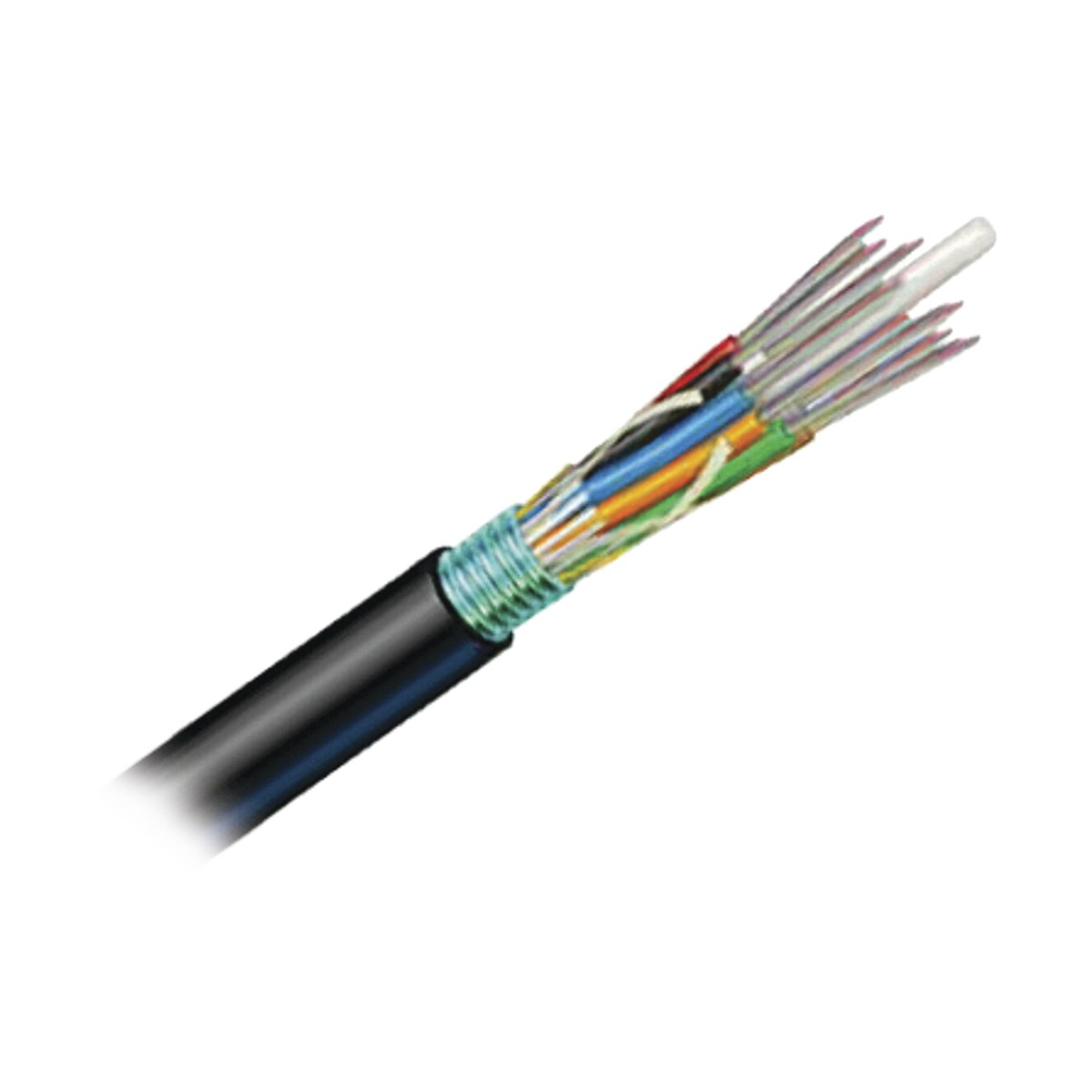 Cable de Fibra Óptica de 12 Hilos, OSP (Planta Externa), No Armada, Gel, MDPE (Polietileno de Media Densidad), Monomodo OS2, 1 Metro (3.28 Pies)